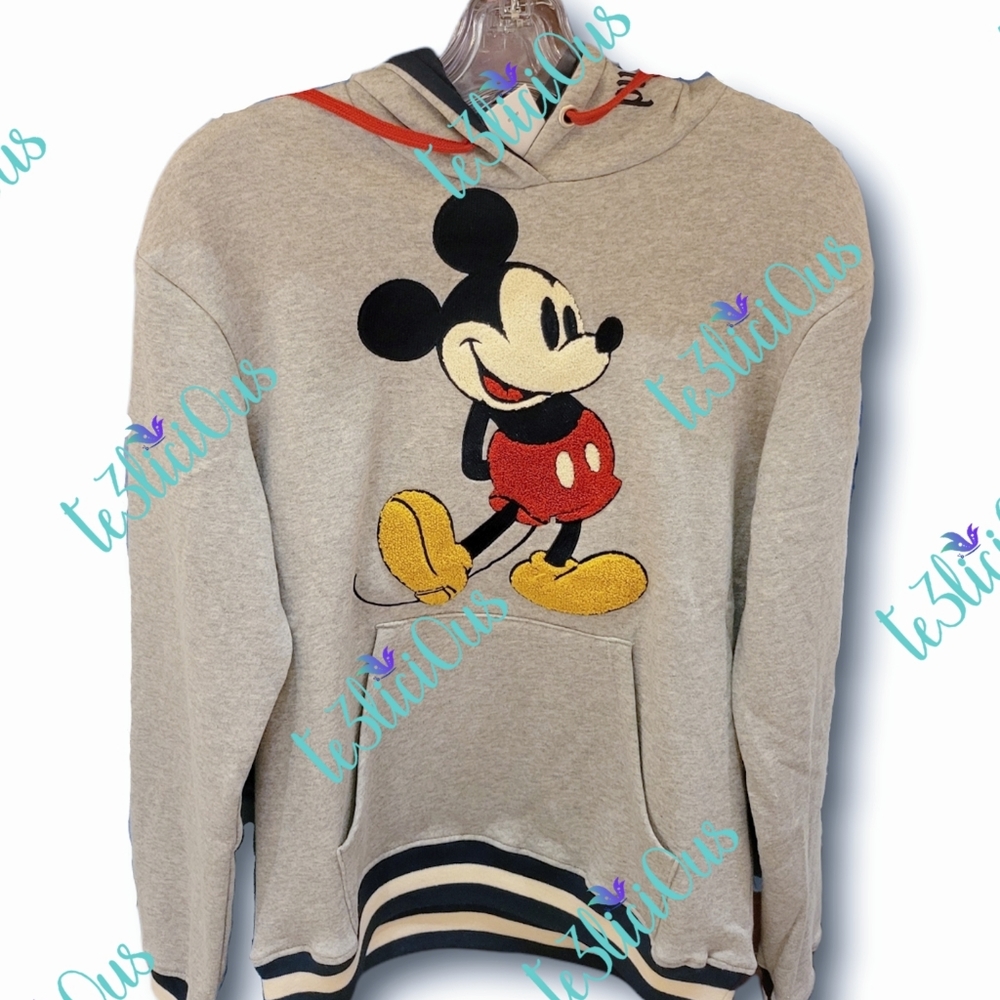 DISNEYLAND MICKEY MOUSE GRAY PULL OVER HOODIE - Picture 1 of 3